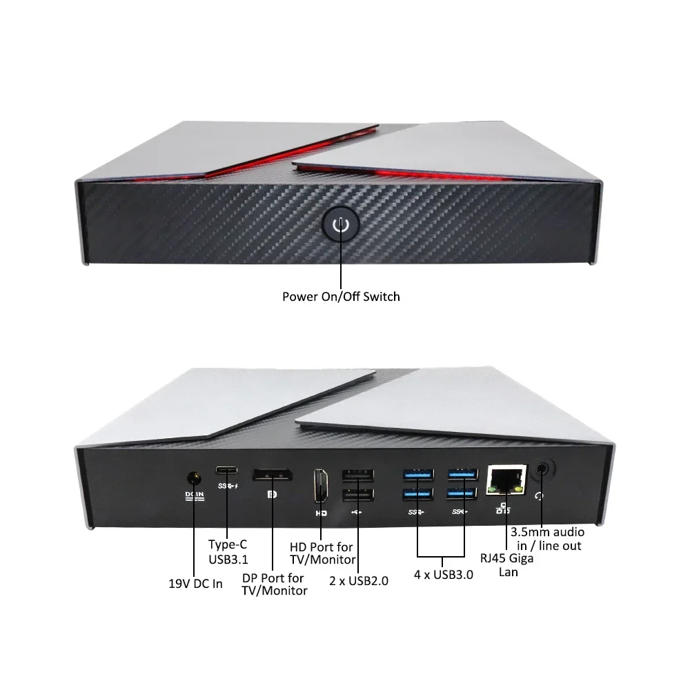 TOPTON Mini PC InteI i9 Gaming Computer i9 10885H i9 9880H GTX 1650 4G 2*DDR4 Windows11 Pro NVME SSD PC Gamer Computer Hardware