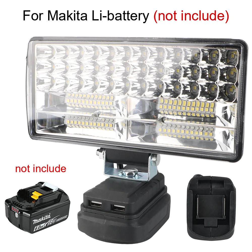 18V High Brightness LED Spotlights Torch Camping Lamp USB Chargers Emergency Lamps For Makita Li-batteries ​Working Light 8 Inch
