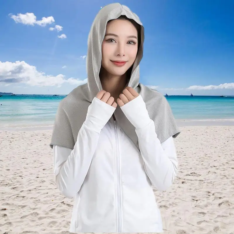 Cooling Towel Sport Head Towel Hoodie Cooling Towel Breathable Sport Head Towel Quick Dry Cooling Towel For Neck And Face