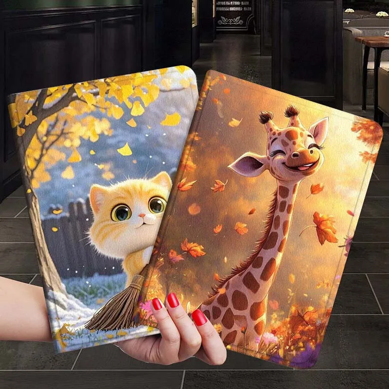 

Cat Giraffe Art Cute For Xiaoxin Lenovo Tab P12 Extreme Legion Y900 Idea Pro GT 12.1 2025 Foldable Tablet Case Gift