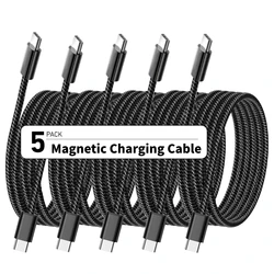 Magnetic 100W Fast Charger Cable USB C To C for iPhone 16/15 65W USB A To C Data Charging Wire for Laptop Samsung Mobile Phone