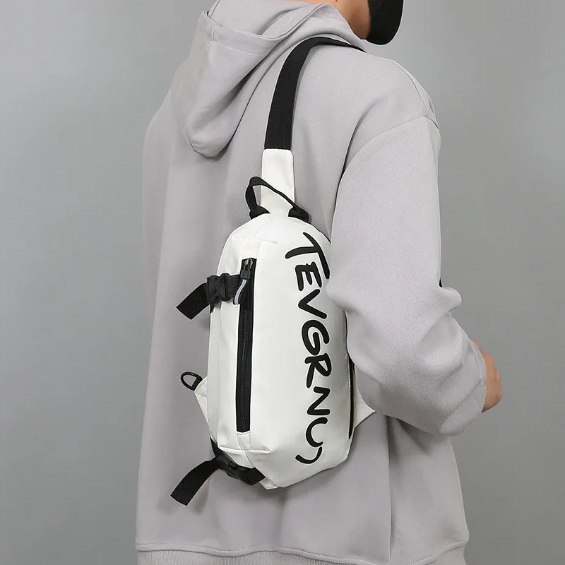 HOMEFISH Modna nylonowa torba crossbody na klatkę piersiową, uniwersalna torba na ramię dla kobiet, sportowa torba codzienna dla mężczyzn — zdjęcie 5