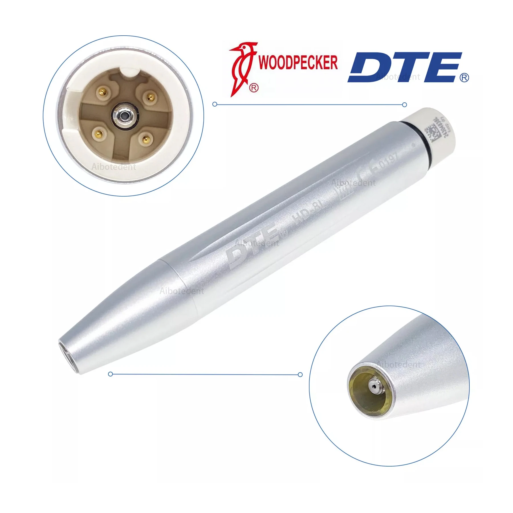 100% Woodpecker DTE Original HD-8L Handpiece Autoclavable Compatible S6 D600 LED Ultrasonic Piezo Scaler