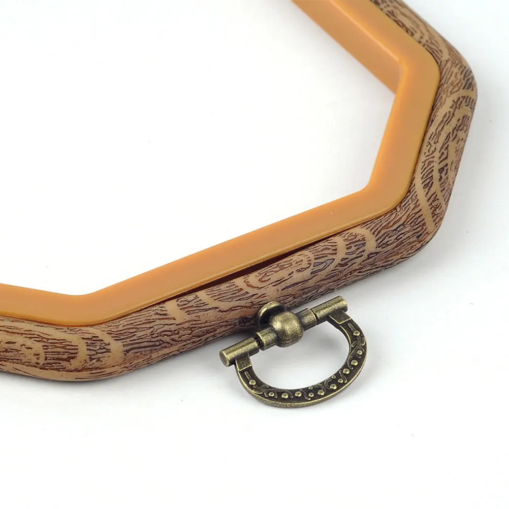 

2Pcs DIY Embroidery Ring Imitation Wood Octagon Rectangle Frame Cross Stitch Manual Sewing 14x14cm 11x15cm for Craft Display