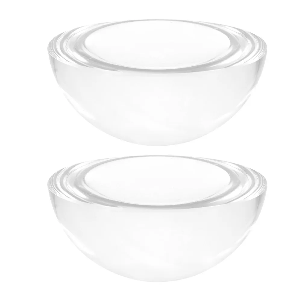 2Pcs Clear Glass Dome Paperweight Smooth Surface Calligraphy Paper Weight for Practice Writing Painting Hand Sewing Patchwork