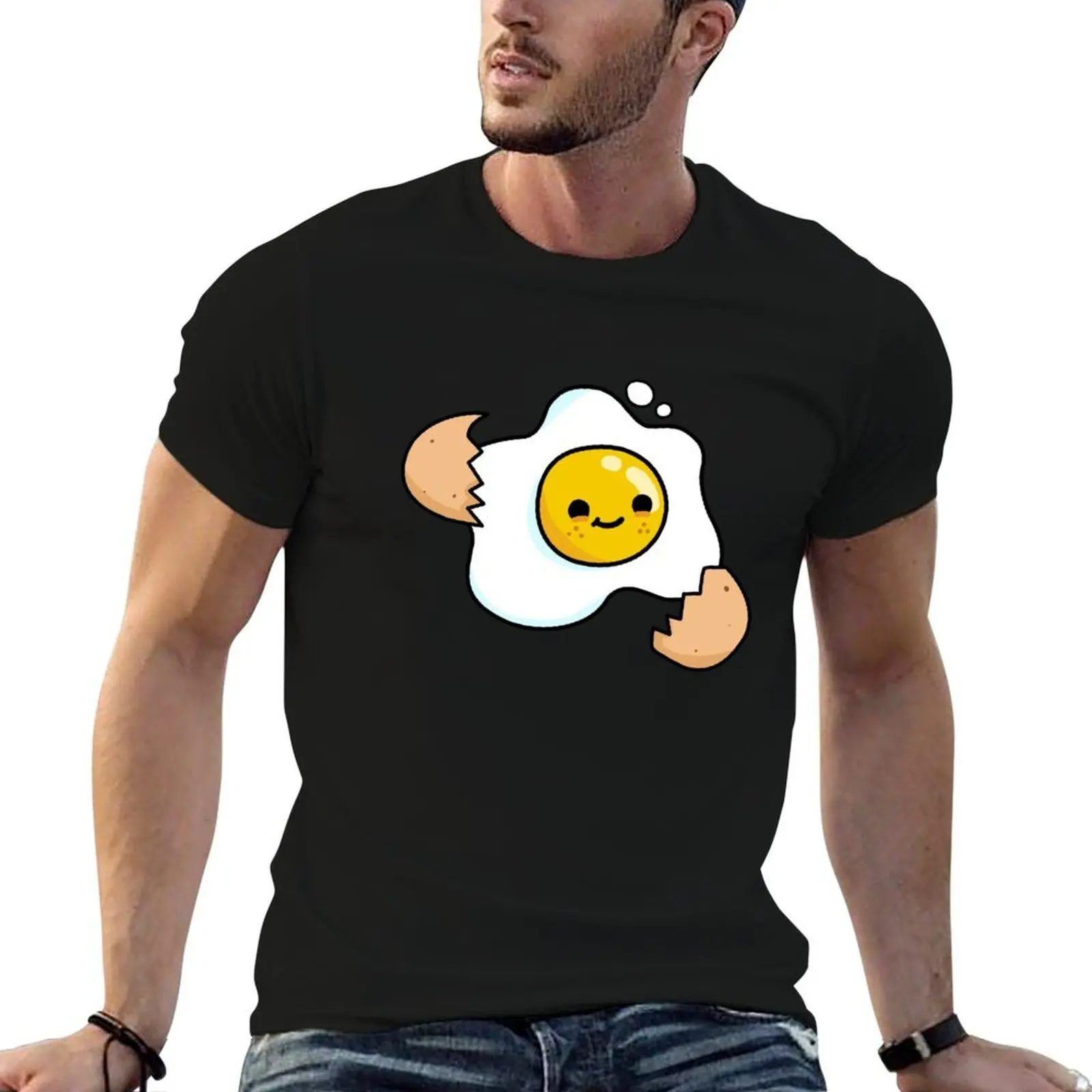 

for t anime shirt shirt print T-Shirt tshirt Kawaii Cracked Egg custom t man