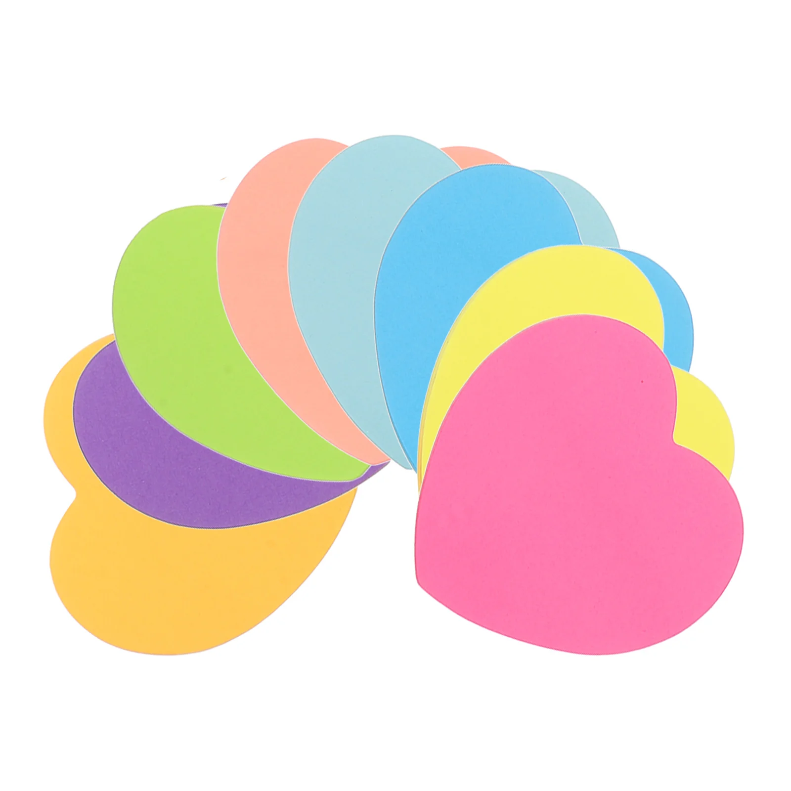 

8 Books Note Pads Love Heart Stickers Self Adhesive Memo Tabs Office School Home Use Portable Compact Simple Design Reminder