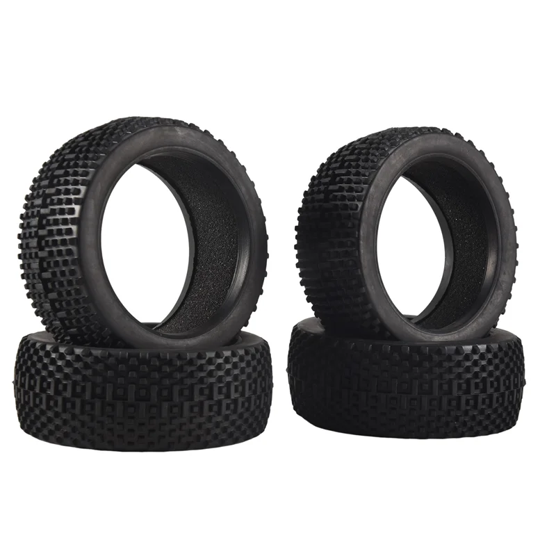 

ABUM-4Pcs 110Mm 1/8 RC Off-Road Buggy Car Rubber Tire Tyre For HSP Redcat Losi HPI Kyosho MP9 Hobao Hyper Upgrade Parts