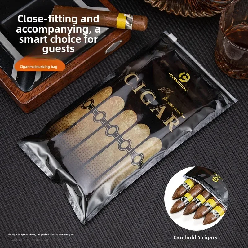 

5-pack cigar bag Advanced Sealed Moisture proof and moisturizing Cigarette accessories Portable Traveling Reusable Men Gift