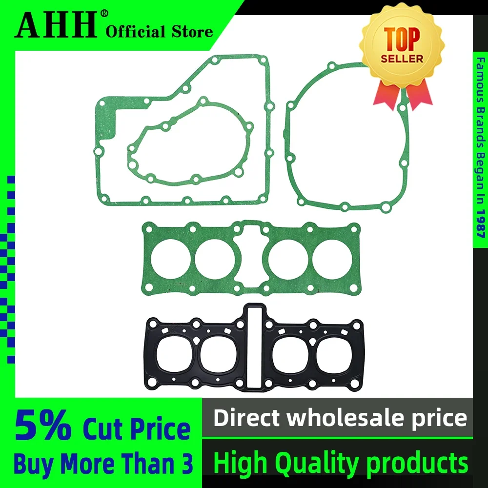 AHH Motorcycle Complete Engine Gasket Cylinder Cover Bottom Overhaul Pad Gasket Set Stator Set For Yamaha FZR250 1HX small ban