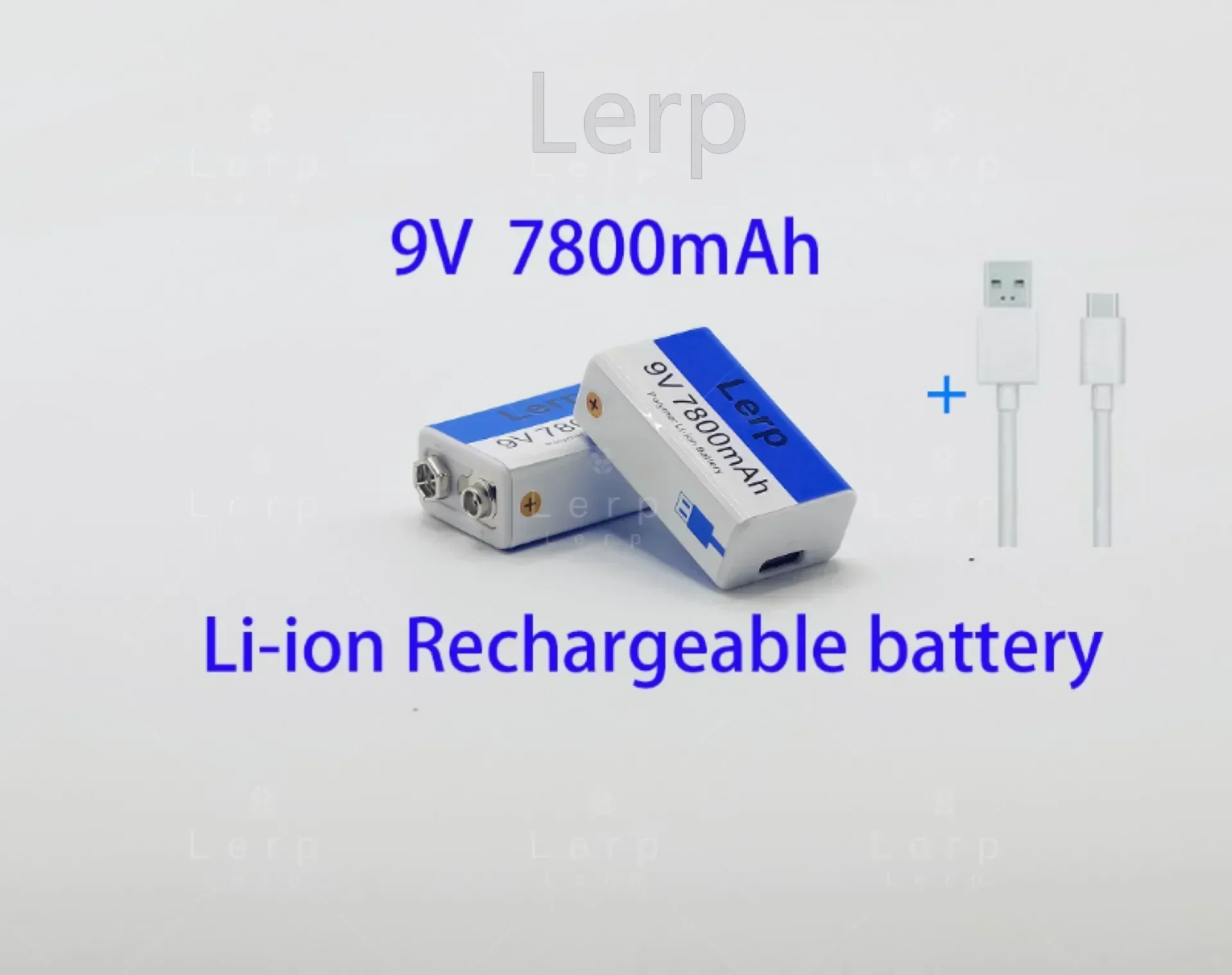 Buy without Regret! 100% Brand New 9V 7800mAh Rechargeable Lithium Battery with micro USB Port, Universal for Multimeters, KTV D