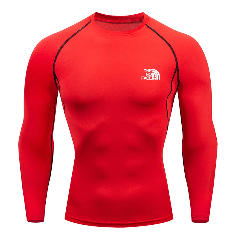 Men's long-sleeved compression T-shirt, quick-drying, slim-fit design, perfect for training, strength workouts, running, and fit view 4