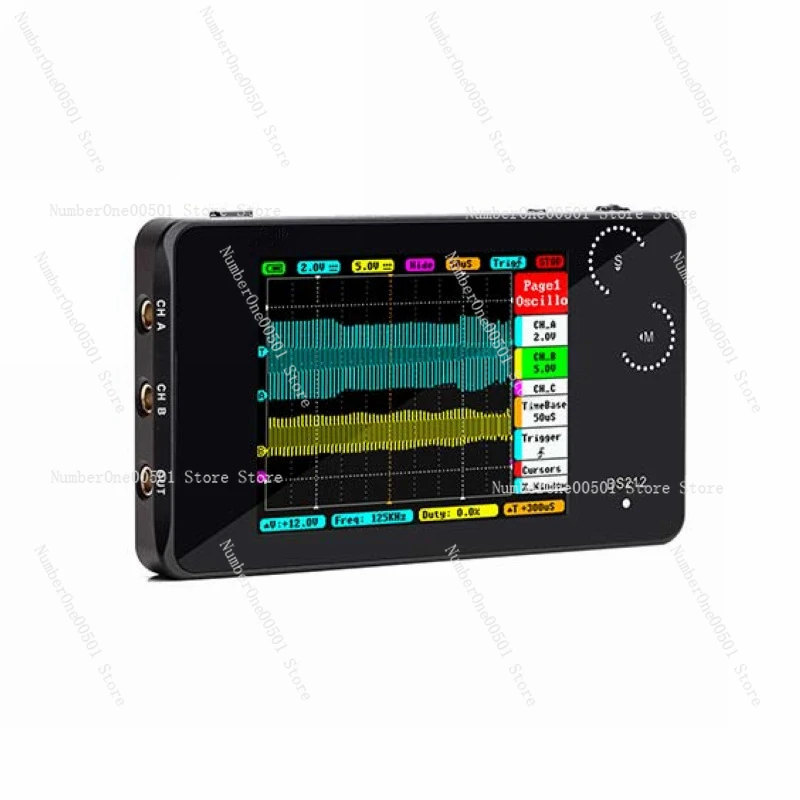 DS212 Digital Storage Oscilloscope Handheld Mini Portable Oscilloscope Car Maintenance Analysis Dual Channel