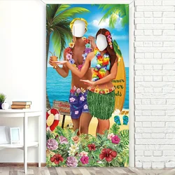 Hawaiian Aloha Party Decorations Luau Couple Photo Prop, luau party decorations,Giant Fabric Hawaiian Luau Photo Booth Backgrou