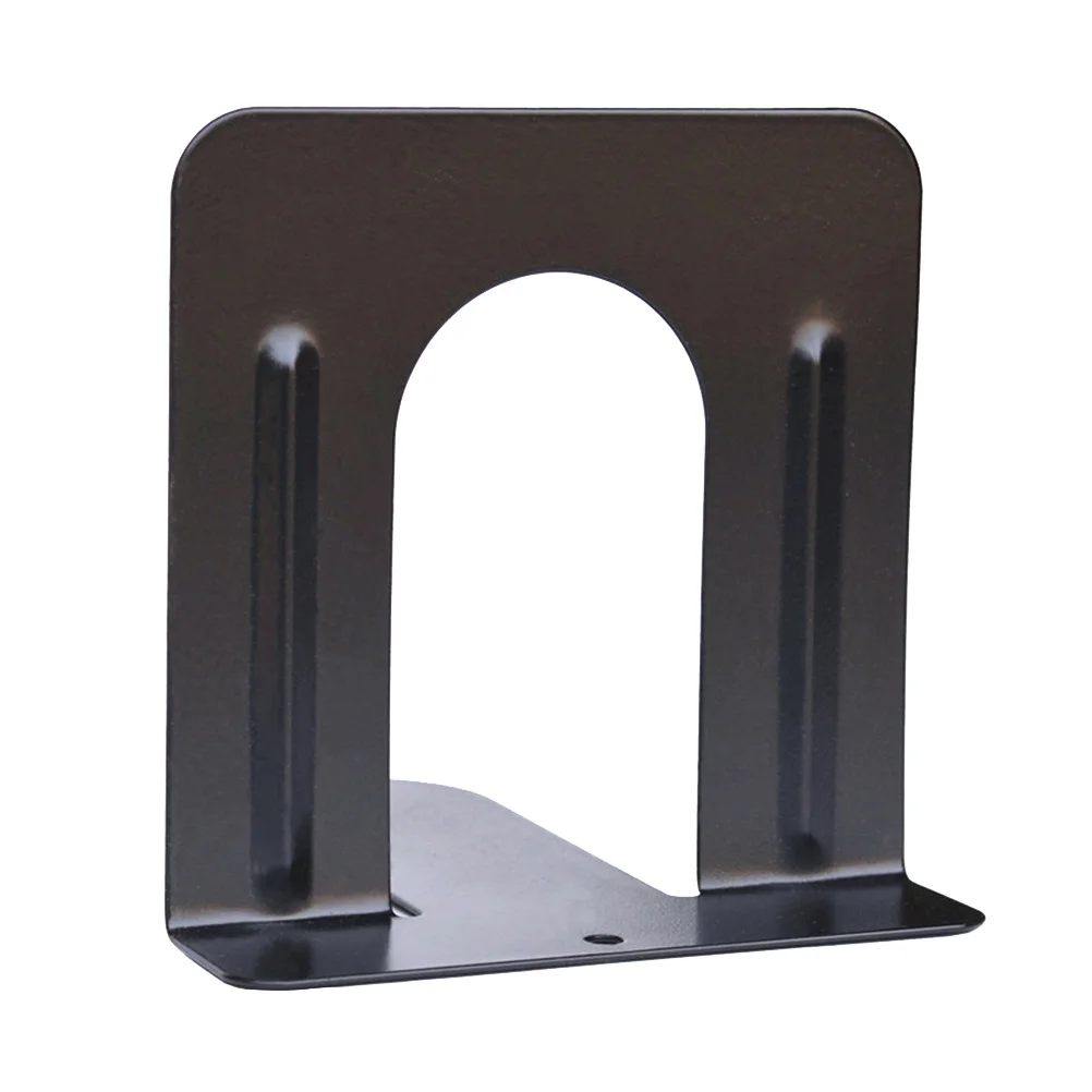 

2 Pairs Metal Bookends Anti-rust Book Holder for Table Shelves Heavy Books Smooth Surface Prevent Tumble Organize Desk