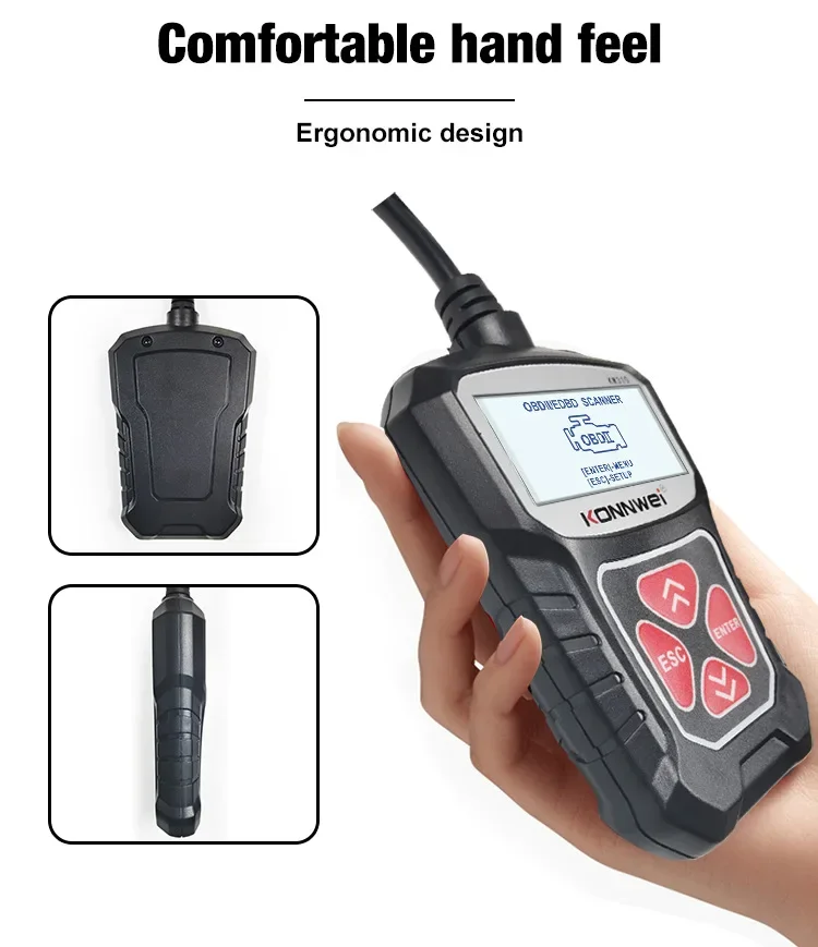 KW310 Automotive Fault Diagnosis Device, Multi-Data Accurate 12V Car Battery Tester & OBD2 Scanner