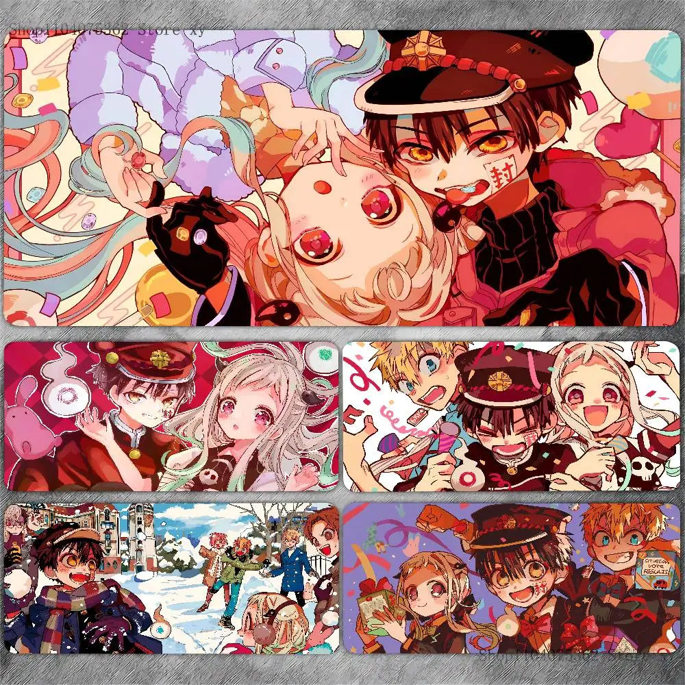 Anime Toilet-Bound Hanako-kun Mouse Pad Large Gaming Keyboard Mat LockEdge Rubber Computer Office Accessories