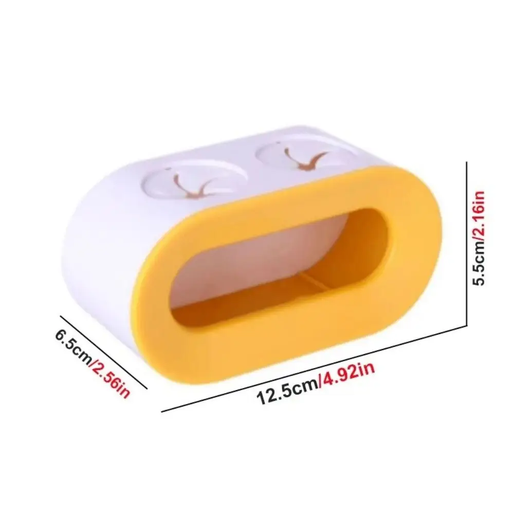 Wall-Mounted Electric Toothbrush Holder Double Hole Self-adhesive Toothbrush Stand Rack Quick Drain Detachable