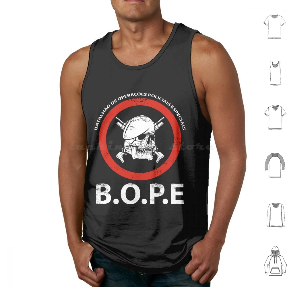 Bope Brazil Police Special Forces Tank Tops Vest Sleeveless Bope Battalion Of Special Operations Brazil Special Forces