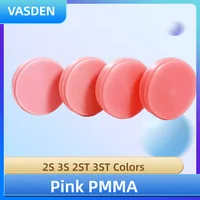 Bloques PMMA rosa monocromáticos OD98mm para fresado CAD/CAM, suministro Dental, disco PMMA CAD-CAM