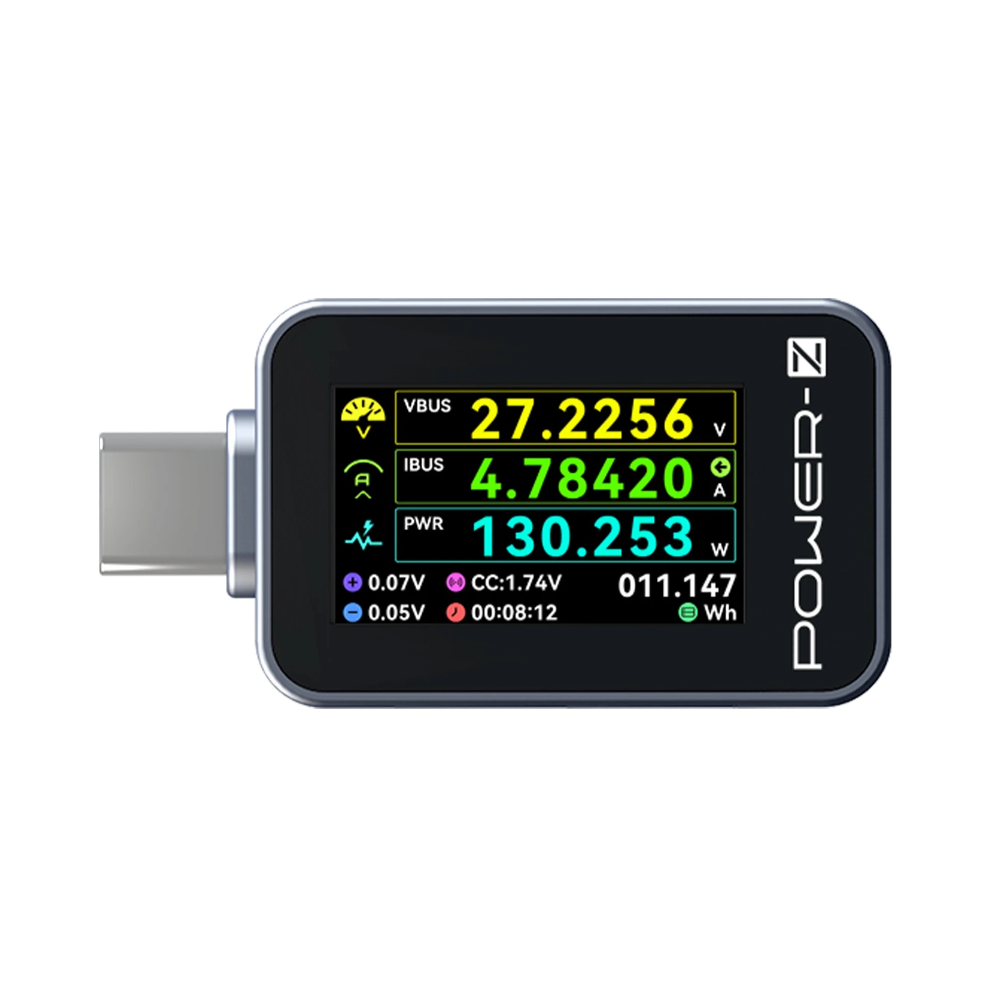 Imagem -02 - Portátil Usb-c Tester C240 Carregador-z Medidor de Energia Digital Suporta 240w Pd3.1 Qc5.0 Usb-c Carregadores de Telefones Laptops