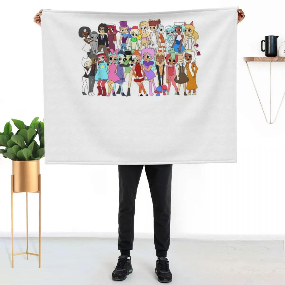 Human Group Of Game Throw Blanket Hair Bed covers Hairy Softest Plush sofa bed Blankets