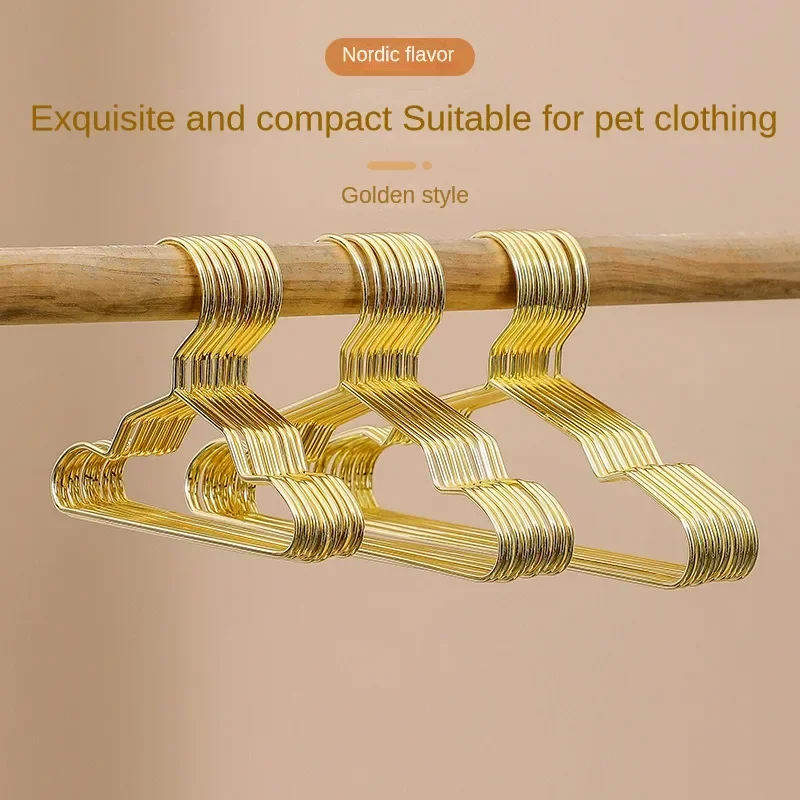 

Small Hangers Metal Strong Wire Hangers with Grooves Waterproof and rust proof for Pet,Cat,Dog,Muppet Babies Clothes Shirts 5PCS