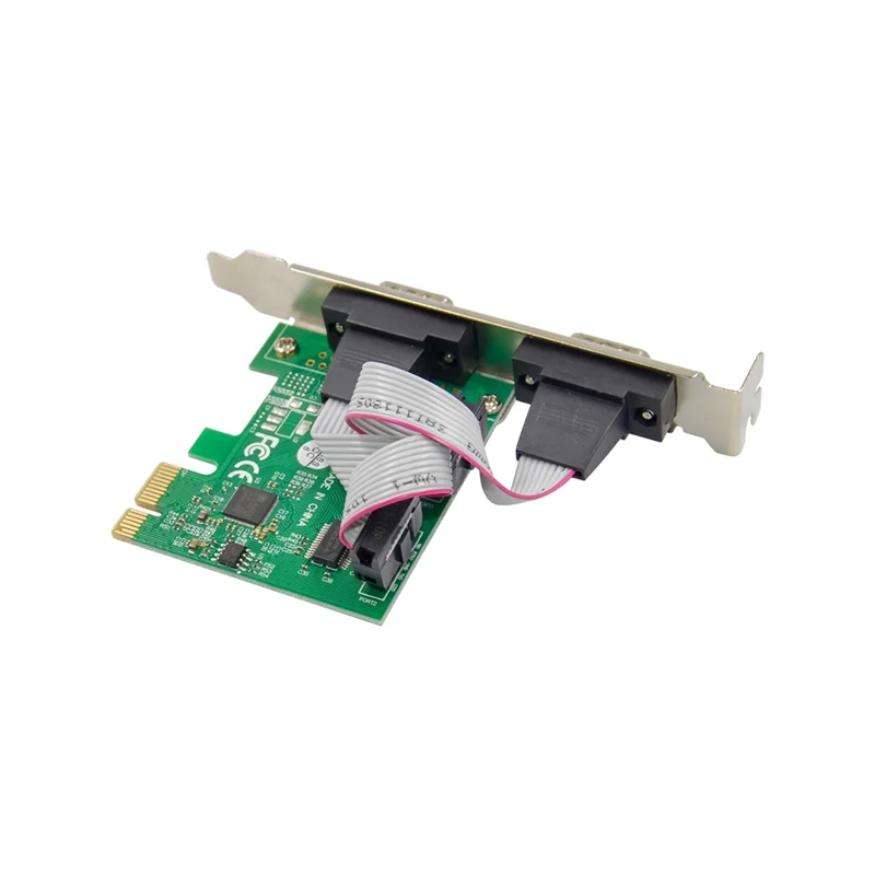 Expansion Card ST316 Pcie X1 AX99100 2S DB-9 Pin RS232 COM Port Multi-Function Convenient Expansion Card