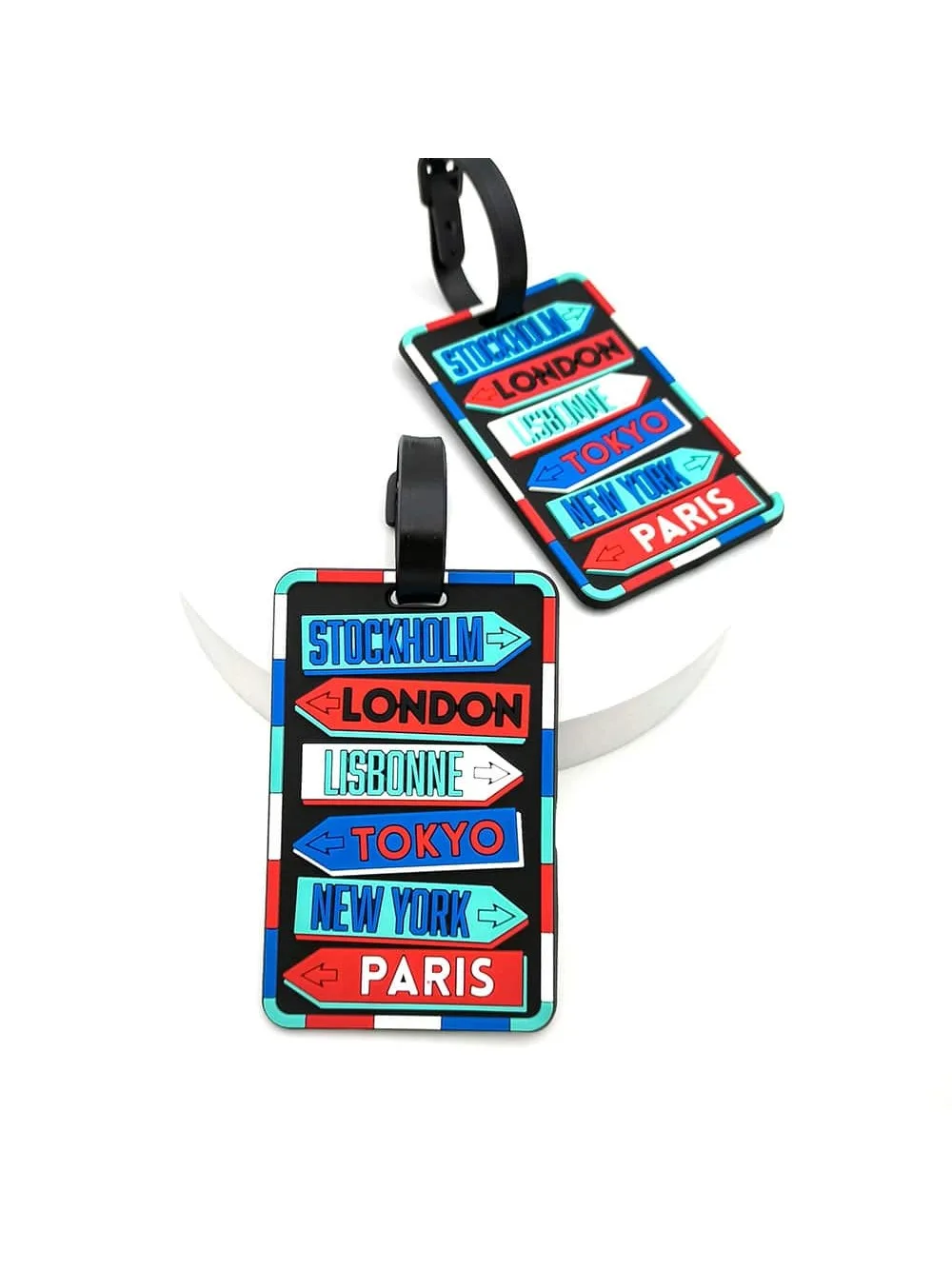 1PCS Cute Luggage Tag Creative Letter Suitcase Silicon Portable Travel  Addres Holder Bag Tags for Luggage Travel essentials