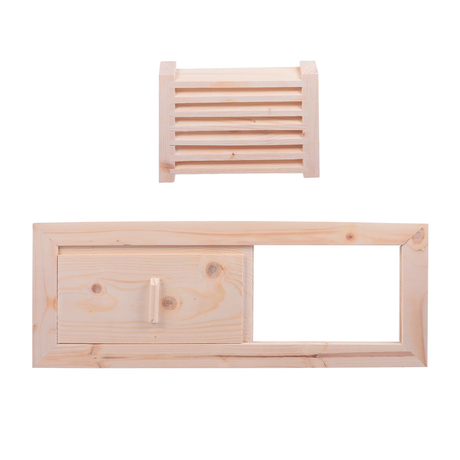 ห้องอบไอน้ํา Vent ผ้าม่านหน้าต่างซาวน่าพับ Cedar Air อุปกรณ์ Grille ไม้ชัตเตอร์ระบายอากาศแผง