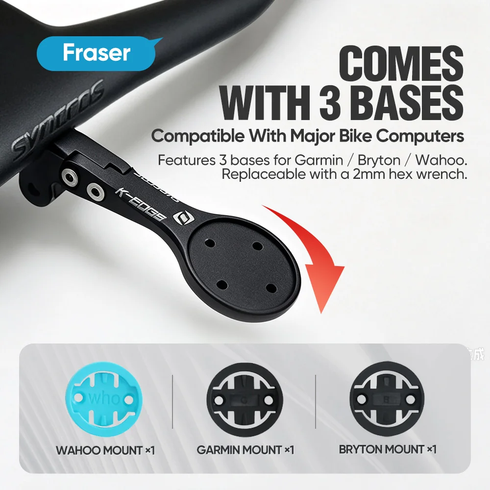 Computerhalterung aus Aluminiumlegierung für Syncros Fraser oder Creston IC Cockpits GoPro/Garmin/Bryton/Wahoo Mount – Detail 6