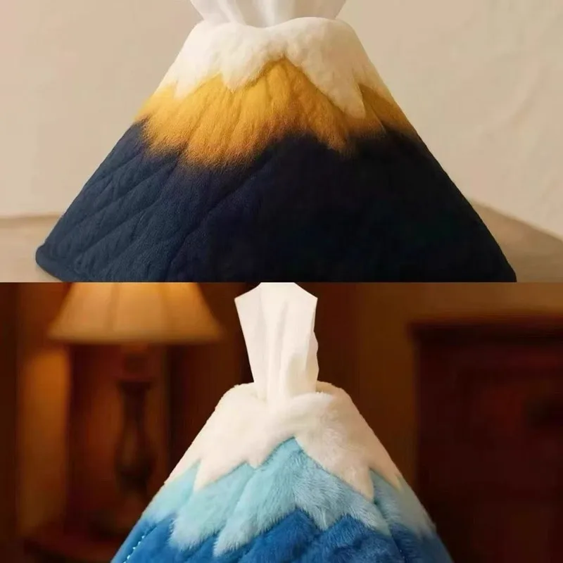 Romantic Golden Mountain Peak Tissue Box - Elegant Home Decor Ornament for Living Room Bedroom, Stylish Desktop Accessory