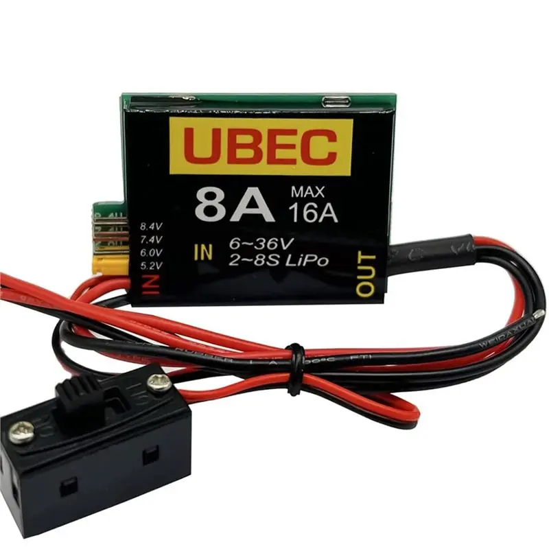 Pour voiture RC avion à voilure fixe Robot Servo alimentation indépendante 2-8S Lipo UBEC-8A BEC 5.2/6.0/7.4/8.4V