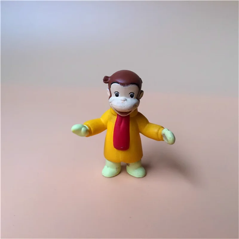 5-7cm Cartoon  Curios George  action figure Doll hard PVC collection model toy