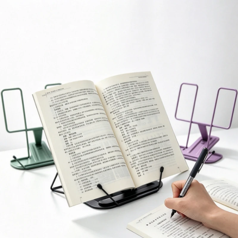 Simple Metal Reading Stand Stable and Not Easy To Collapse Foldable and Adjustable Bookshelf Portable Music Score Stand