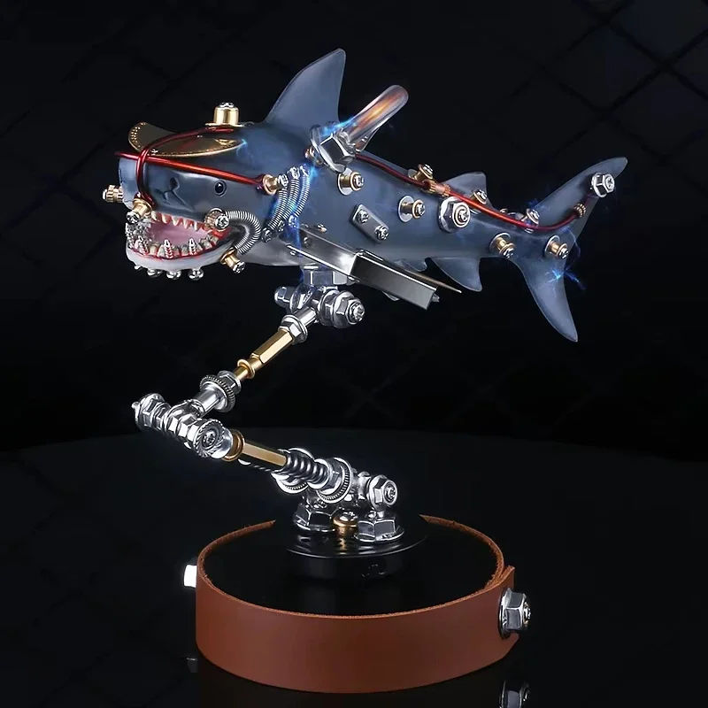 B-M 3D Metal Puzzle Animal Model Kit DIY Mechanical Shark Dinosaur Model Toy DIY