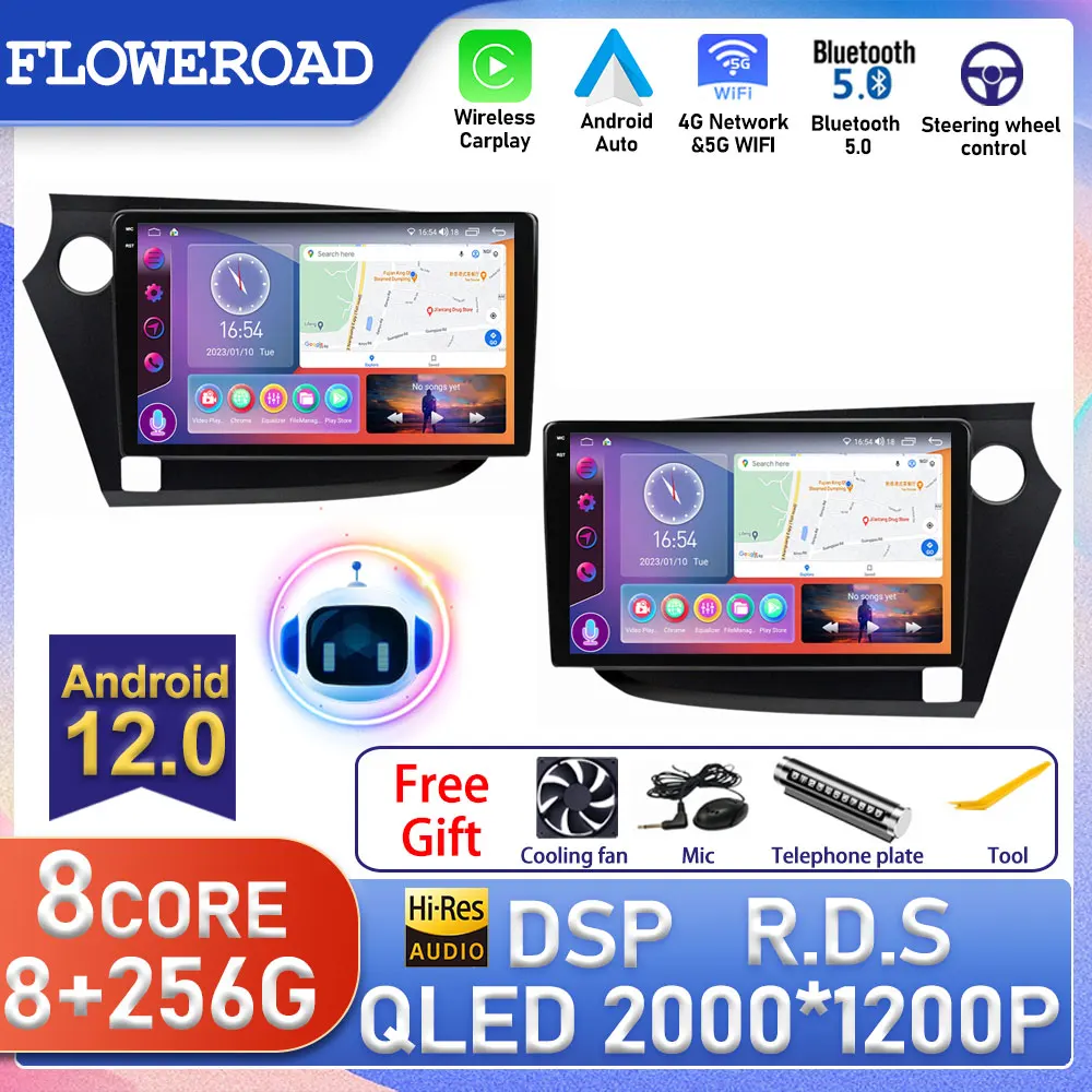 

Android For Honda Insight 2 2009 - 2014 Wireless Carplay Car Radio Video Multimedia Player Navigation GPS Audio Autoradio WIFI