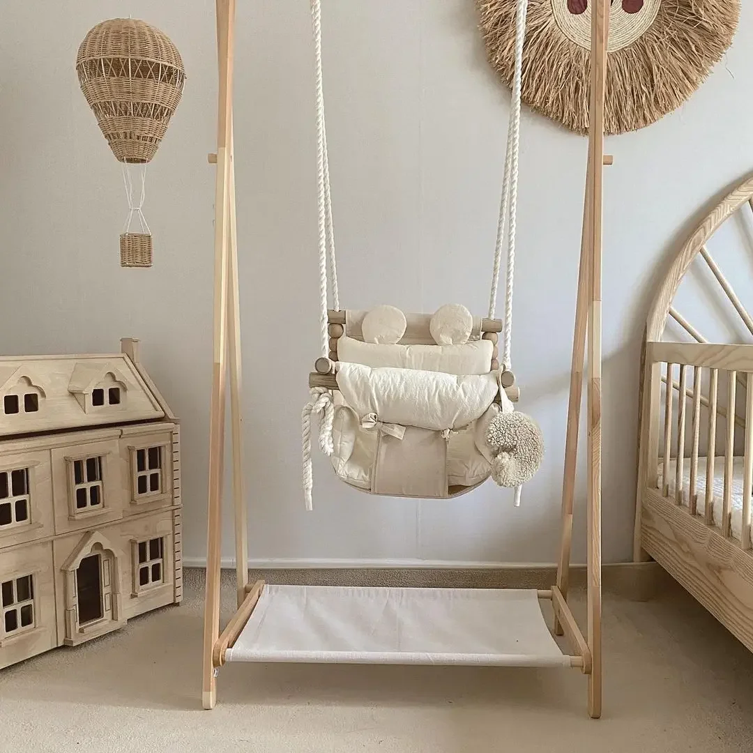 Baby Swing Ins Style Infant Household Indoor Hanging Chair Baby Small Hanging Basket Swing Cloth Rocking Chair Children Swing