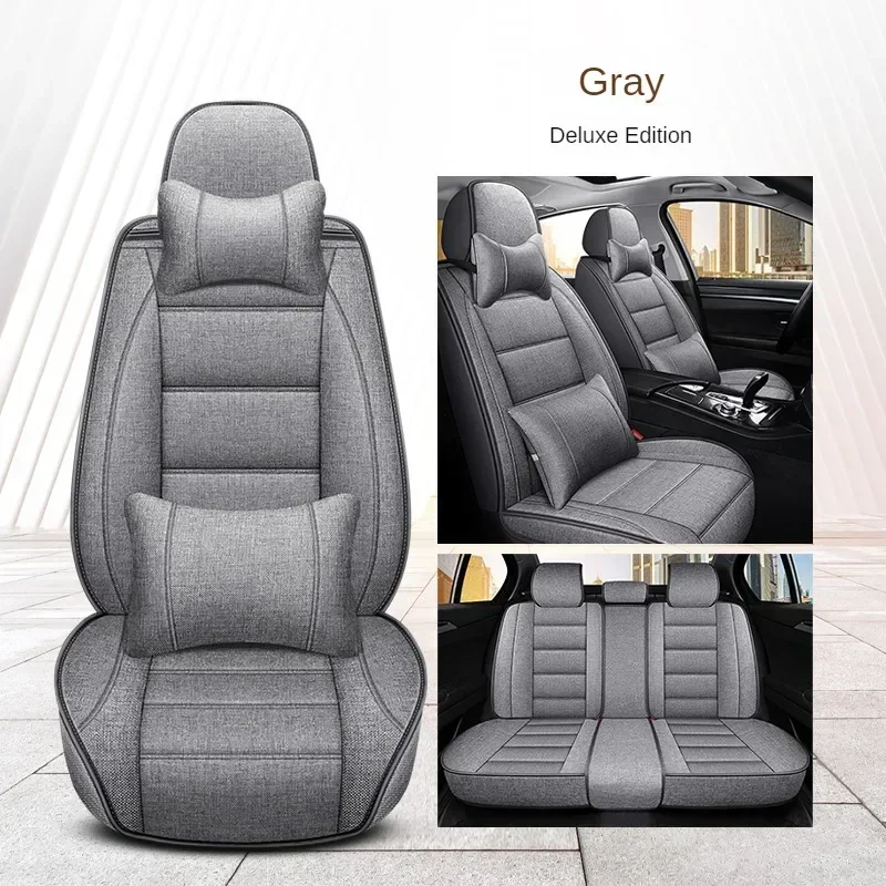 Universal Style Full Coverage Flax Car Seat Cover for CHRYSLER All models 300C 200 Grand Voyager Pacifica Car Accessories