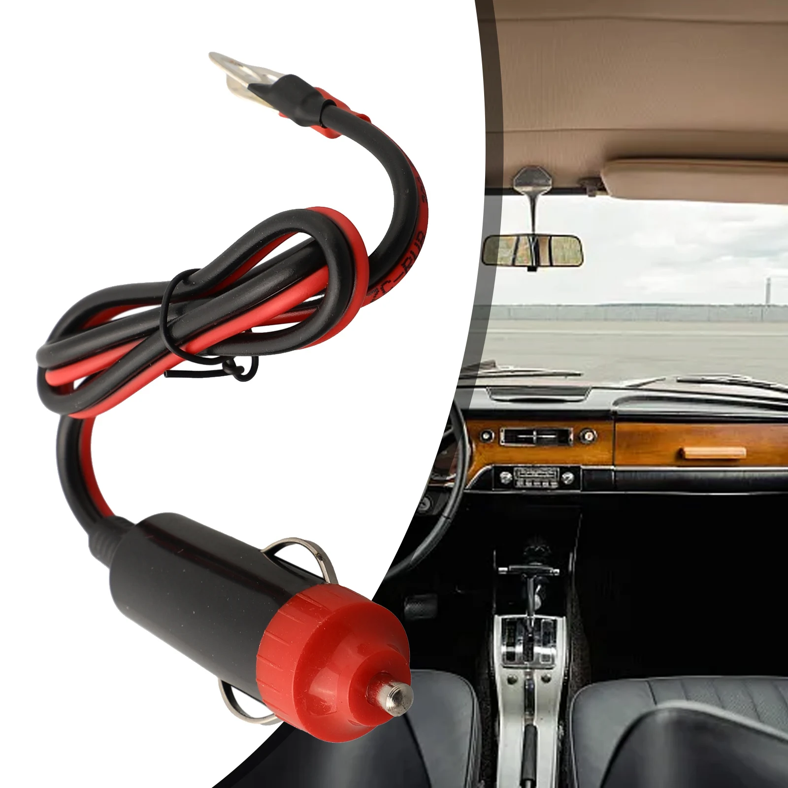 50CM 12V Car Power Supply Inverter Wire Convenient Male Plug Lighter Socket Wire Cigarette Lighter Plug Cable Adapter