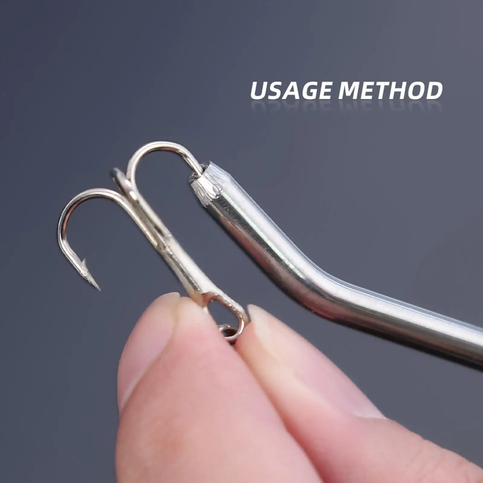 Portable Stainless Steel Squid Hook Adjuster Ergonomic Wooden Handle Jig Repair Accessory Tool for Outdoor Angling
