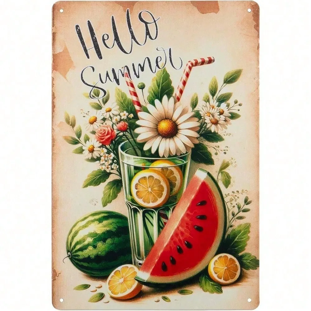 

**Vintage Tin Metal Signs 8x12 Inch | Retro Art Deco Decor for Ramadan 2026, Valentines & Man Cave - Funny Summer Wall Art**