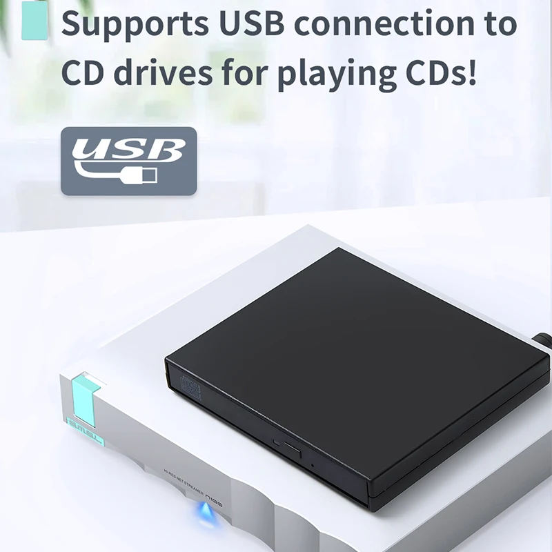 مشغل موازين شبكي عالي الدقة SMSL N100 يدعم اتصال TIDAL Qobuz Airplay DLNA ROON لـ MQA مع مشغل موسيقى بث WI-FI