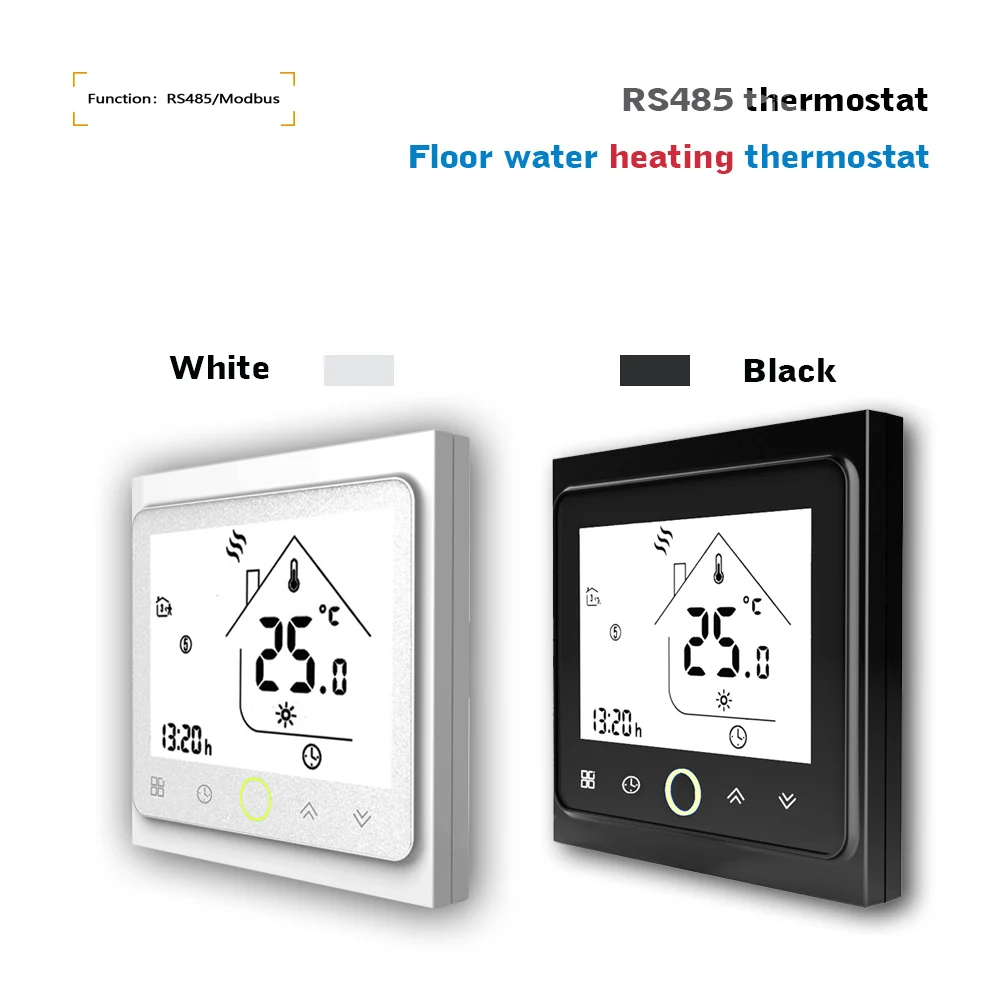 Sıcak zemin Modbus RS485 termostat su ısıtma için, akıllı sıcaklık kontrol cihazı 220V,24VAC isteğe bağlı