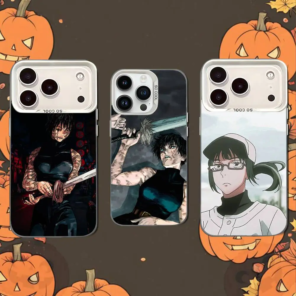 

Jujutsu KaisenS Maki ZeninS Phone Case For iPhone15,16,17,13,14,12,11,Pro,XS,Max,Plus,Mini,SE White Candy Matte Shockproof Cover