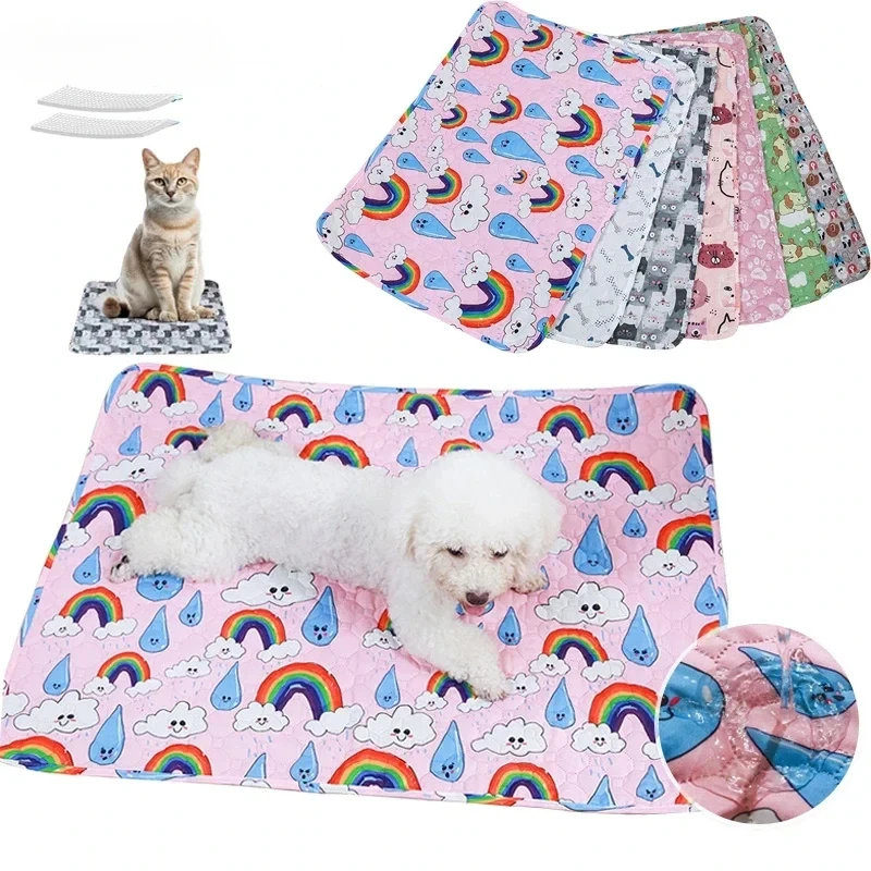 Pet Pee Pad Washable Pet Diaper Mat Reusable Mats for Dogs Dog Bed Urine Washable Dog Training Pad Four Seasons Pet Mat Cover