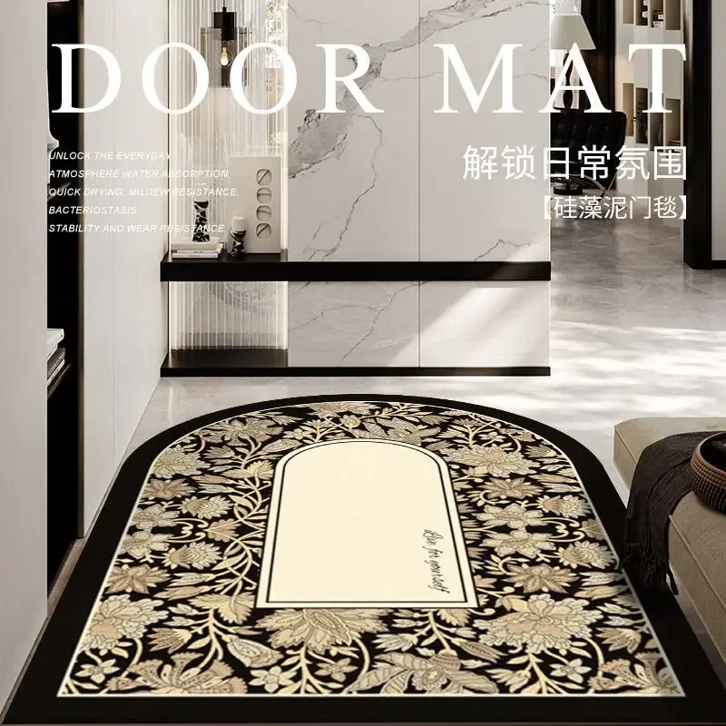 French household floor mat thickened diatomium mud absorbent wear-resistant porch mat luxury advanced wash-free mat tailored