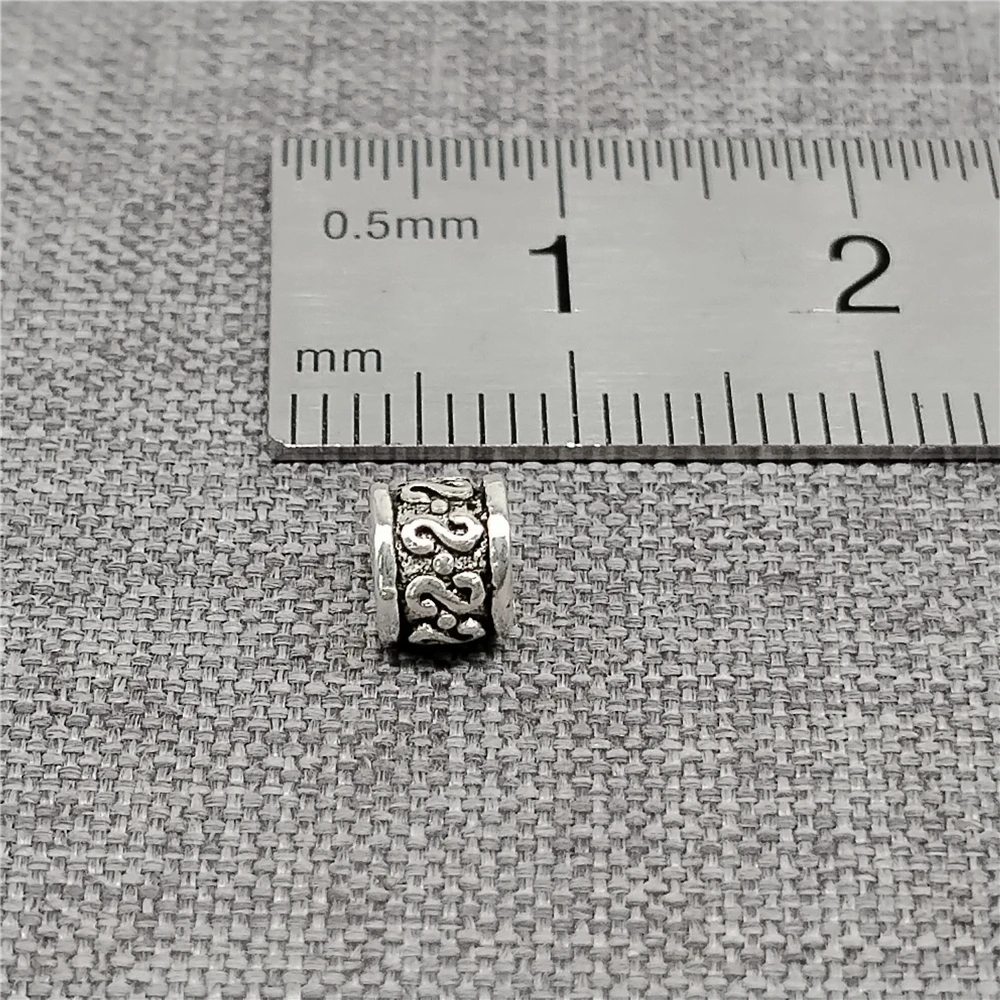 5 Pieces of 925 Sterling Silver Small Spiral spacer Beads 5mm for Bracelet Necklace 2