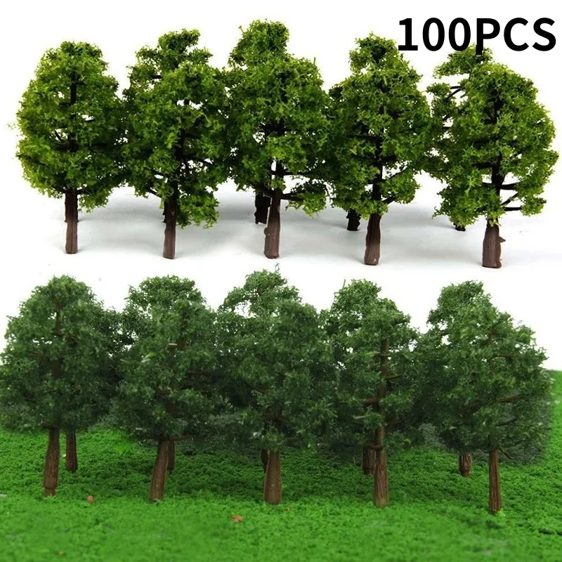 【セール中】100/10 個 7 センチメートルモデルツリーマイクロ風景装飾スケール建築模型鉄道レイアウトツリービルディング DIY Ature おもちゃの装飾