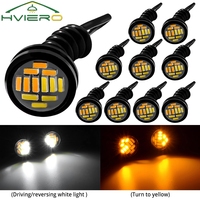 2/4/10X Daytime Running Light 4014 12SMD Turn Signal Reverse Autos Lamps Eagle Bulbs Eye Car Motorcycle Leds Lighting Waterproof